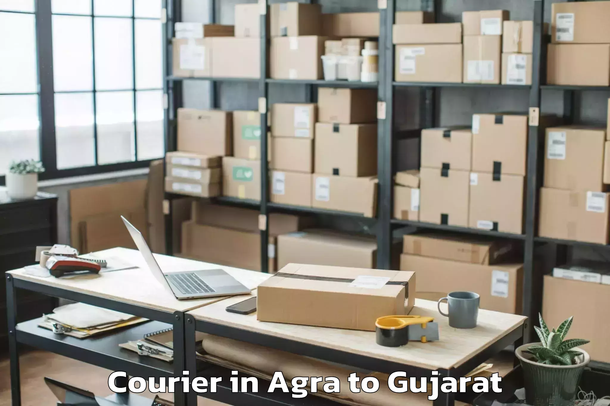 Top Agra to Girgadhada Courier Available